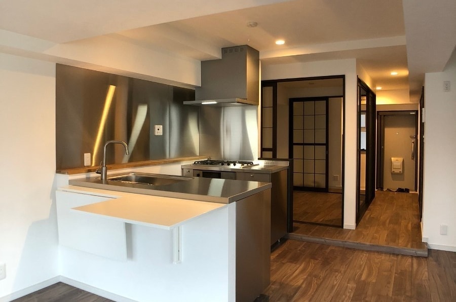 IKEAキッチンで作る。きらめきステンレスキッチン